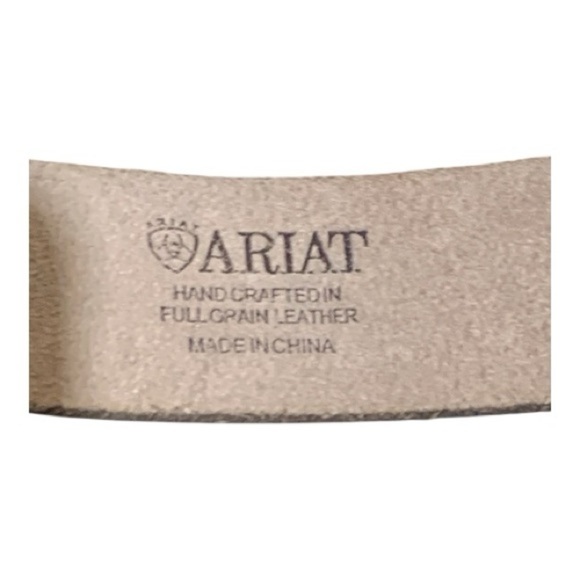 NWOT Women’s Ariat Stud-Rhinestone Leather Belt With Masters Buckle Size 36 - Picture 6 of 7